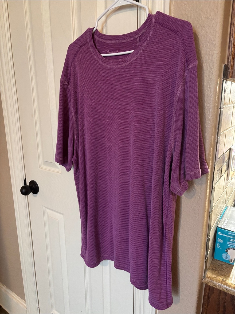 Plum Purple Short Sleeve Knit Tee